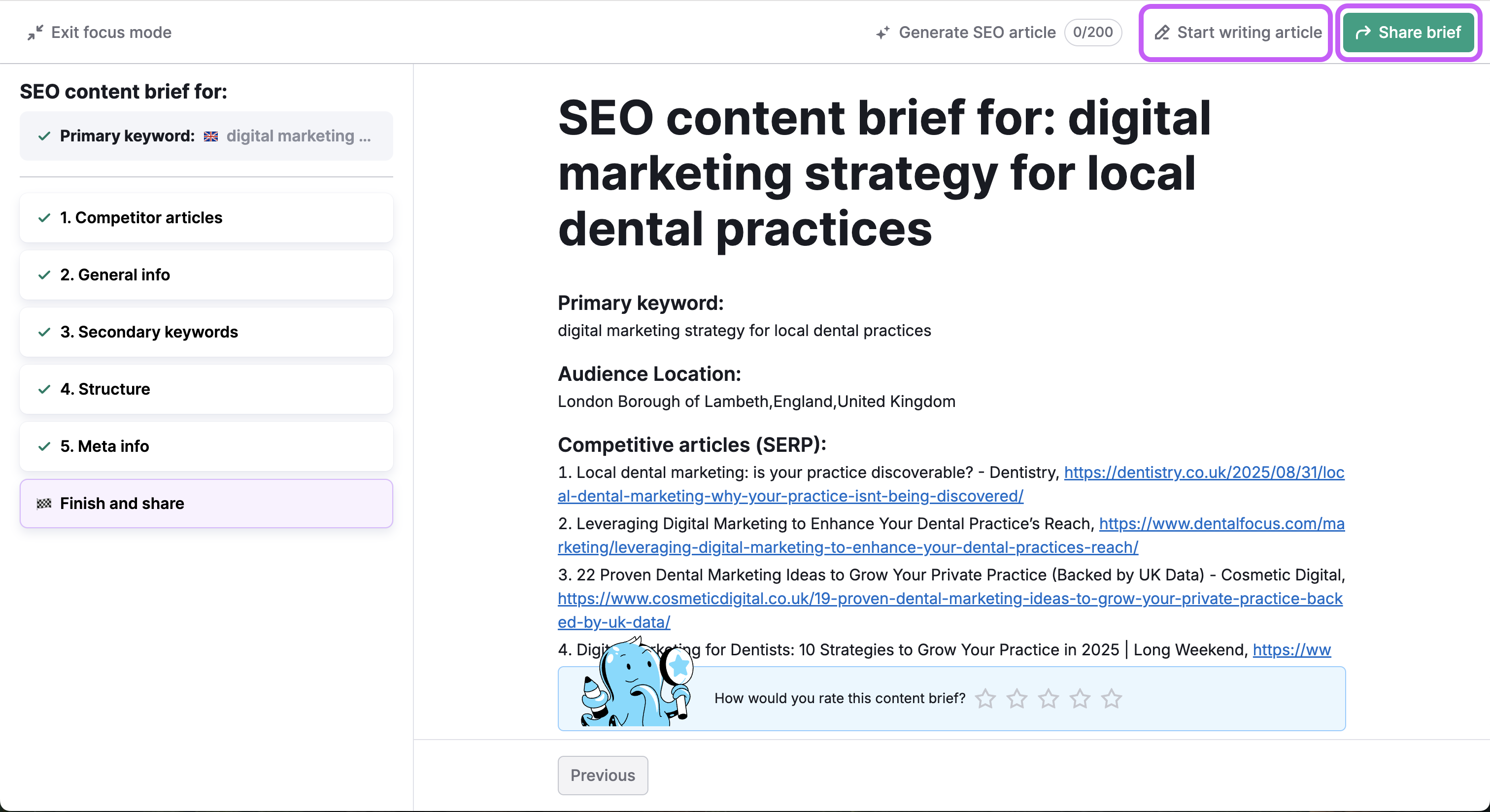 SEO Brief Generator image 10